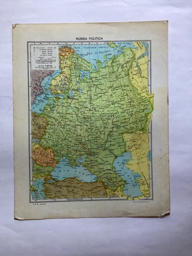 Cartina geografica vintage - ,